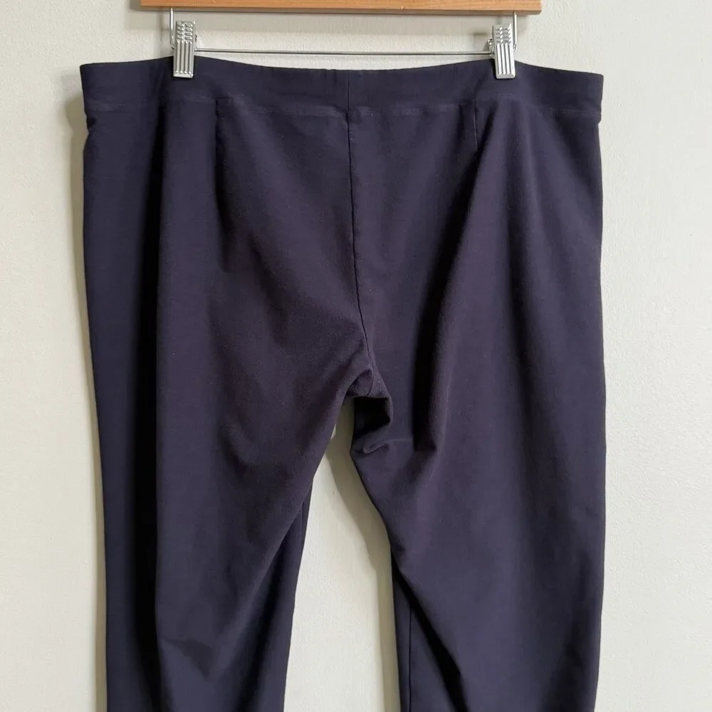 Eileen Fisher Black Mid Rise Slim Cropped Ankle Pants Size XL